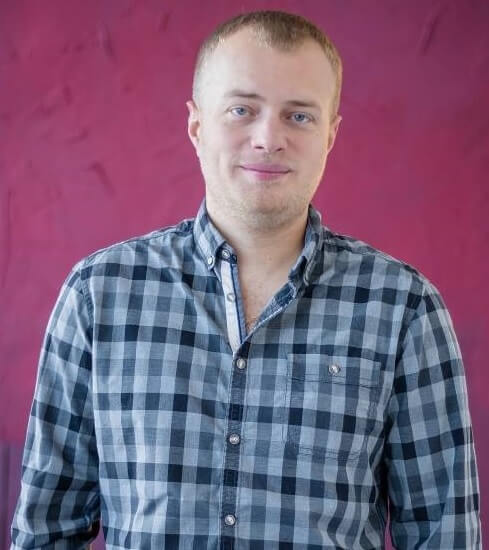 Man on a yellow background